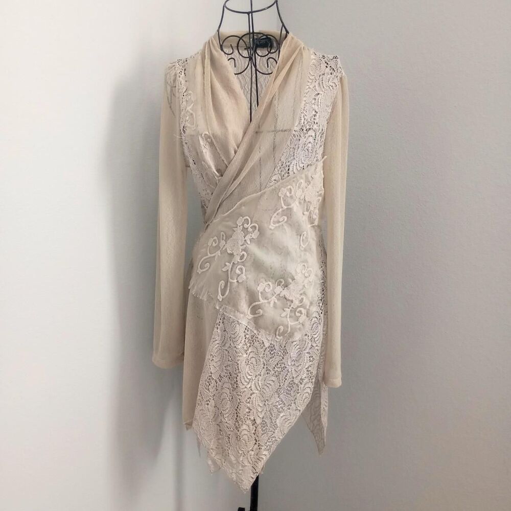 Vintage Floral Patchwork Lace Fairy Cardigan